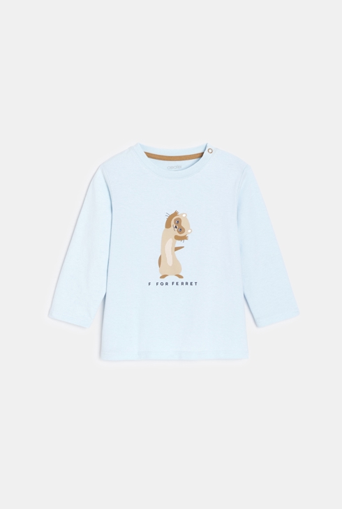 Tee-shirt animal bleu bébé garçon 1