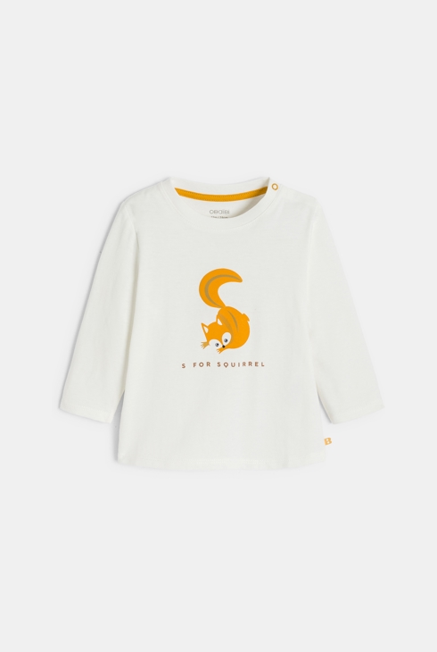 Tee-shirt animal blanc bébé garçon 1