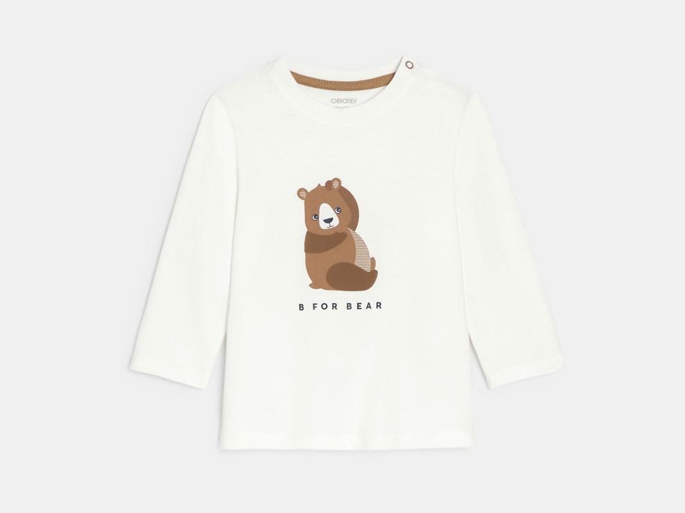 Camiseta animal blanco bebé niño 1