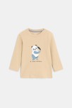 Tee-shirt animal beige bébé garçon