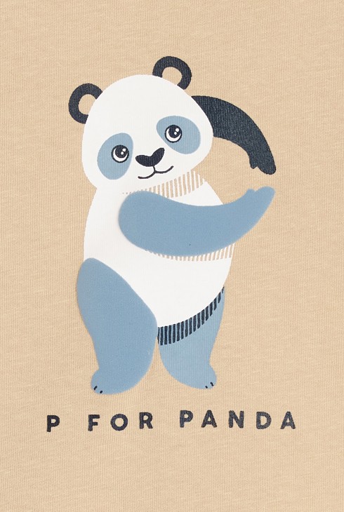 Tee-shirt animal beige bébé garçon