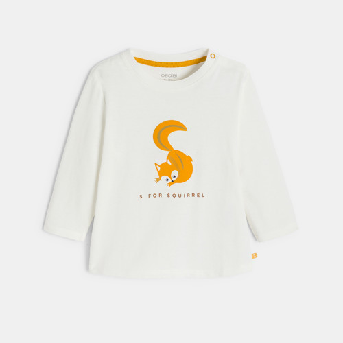 Tee-shirt Animal Blanc Bébé Garçon - Blanc Farine - 23M - OBAIBI