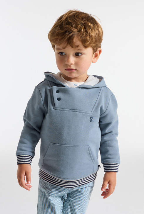 Sweat bébé garçon bleu 2