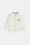 Chemise gaze de coton chiens blanc bébé garçon