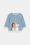 Sweat molleton ours bleu bébé garçon