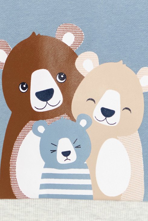 Plava sportska majica od flisa s motivom medvjeda za dječake 2