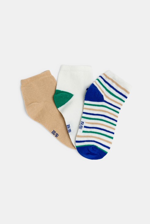Chaussettes basses bleu bébé garçon (lot de 3) 1