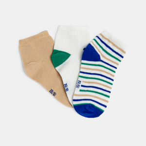 Chaussettes basses bleu bébé garçon (lot de 3)