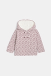 Manteau réversible moumoute rose bébé fille