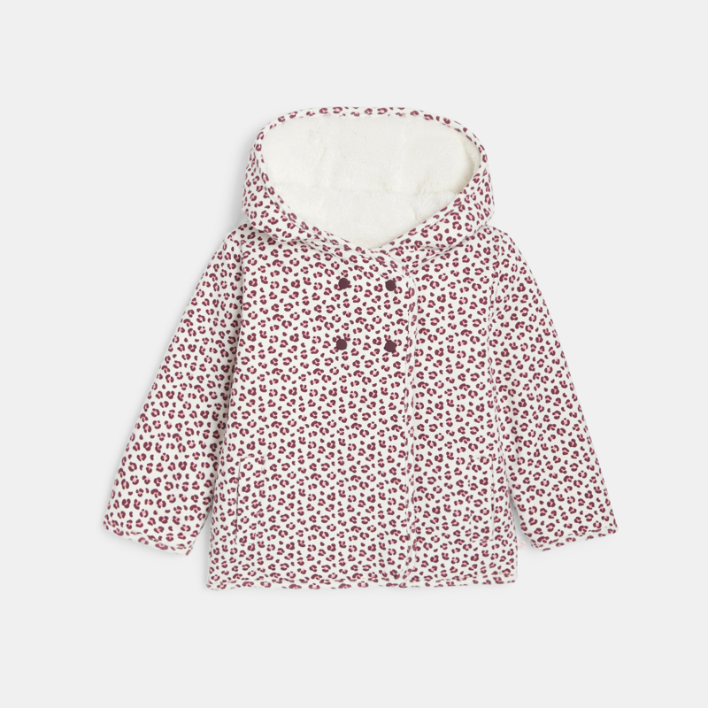 Mantel wendbar Fellbesatz rosa Kleinkind Mädchen