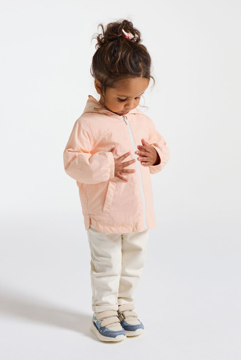 Blouson à capuche rose pâle bébé fille 2