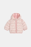 Doudoune matelasée fleurie rose bébé fille