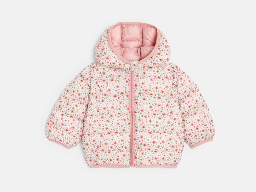 Steppjacke geblümt rosa Kleinkind Mädchen 1
