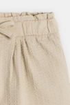 Short taille haute coton fantaisie beige bébé fille 2