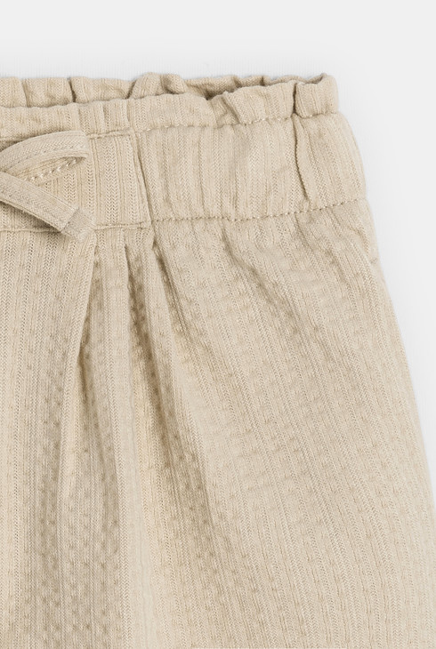 Shorts hoher Bund modische Baumwolle beige Kleinkind Mädchen 2