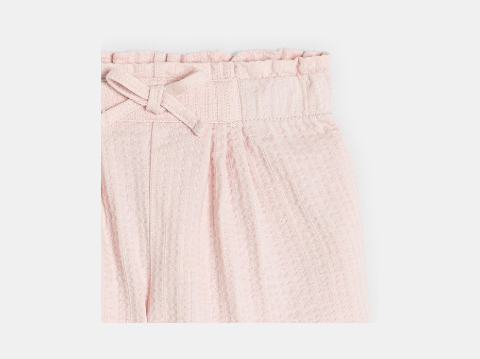 Pantalons curts cintura alta fantasia rosa bebè nena 2