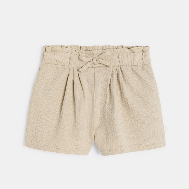 Shorts hoher Bund modische Baumwolle beige Kleinkind Mädchen