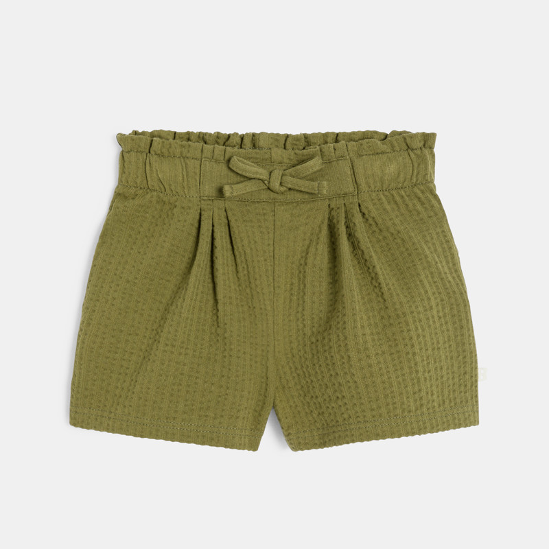 Shorts hoher Bund modische Baumwolle grün Kleinkind Mädchen