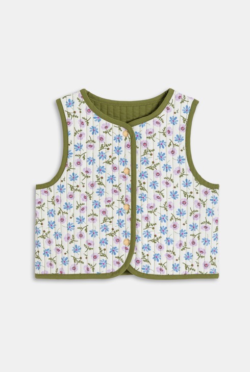 Weste wendbar grün Kleinkind Mädchen 2