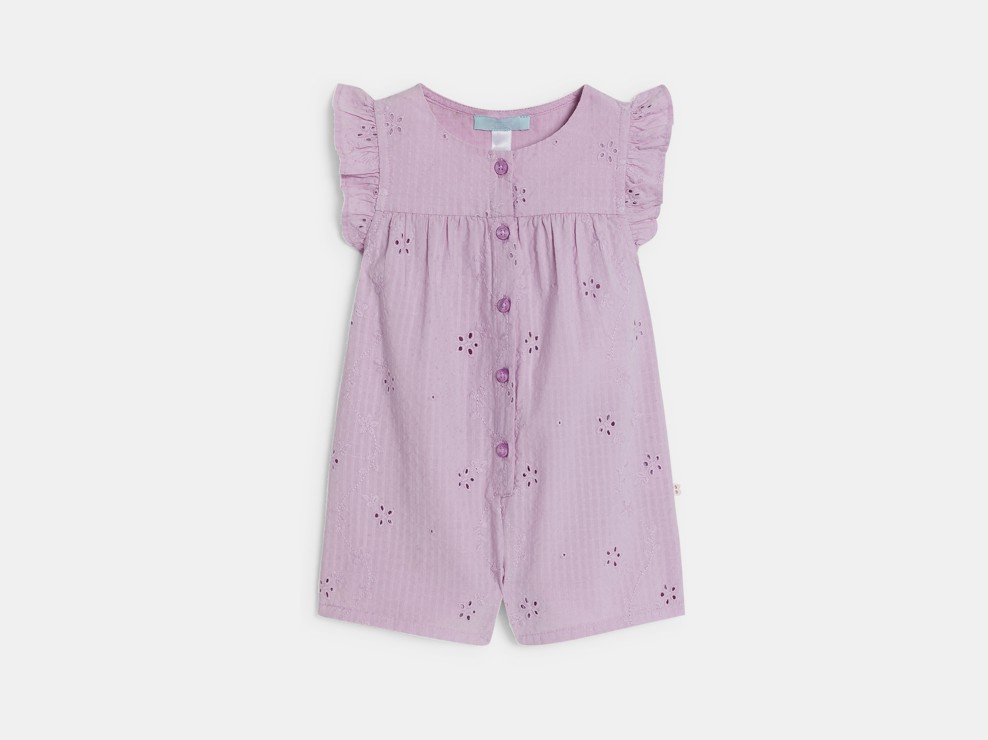 Combinaison bébé fille violette 1