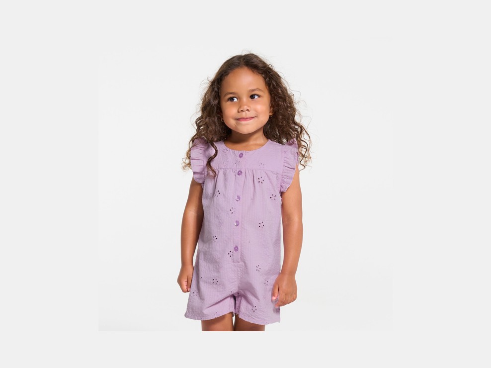 Combinaison bébé fille violette 1