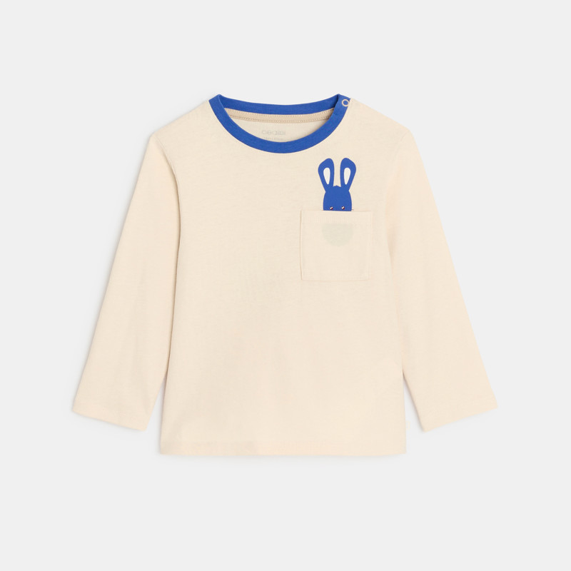 T-Shirt beige Tiermotiv Kleinkind Junge