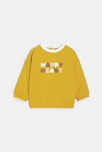 Pull en maille à message jaune bébé garçon