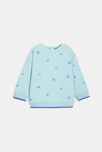 Pull en maille animaux bleu bébé garçon