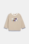 Pull en maille à message beige bébé garçon