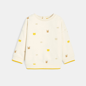 Sweatshirt Tiere beige Kleinkind Junge