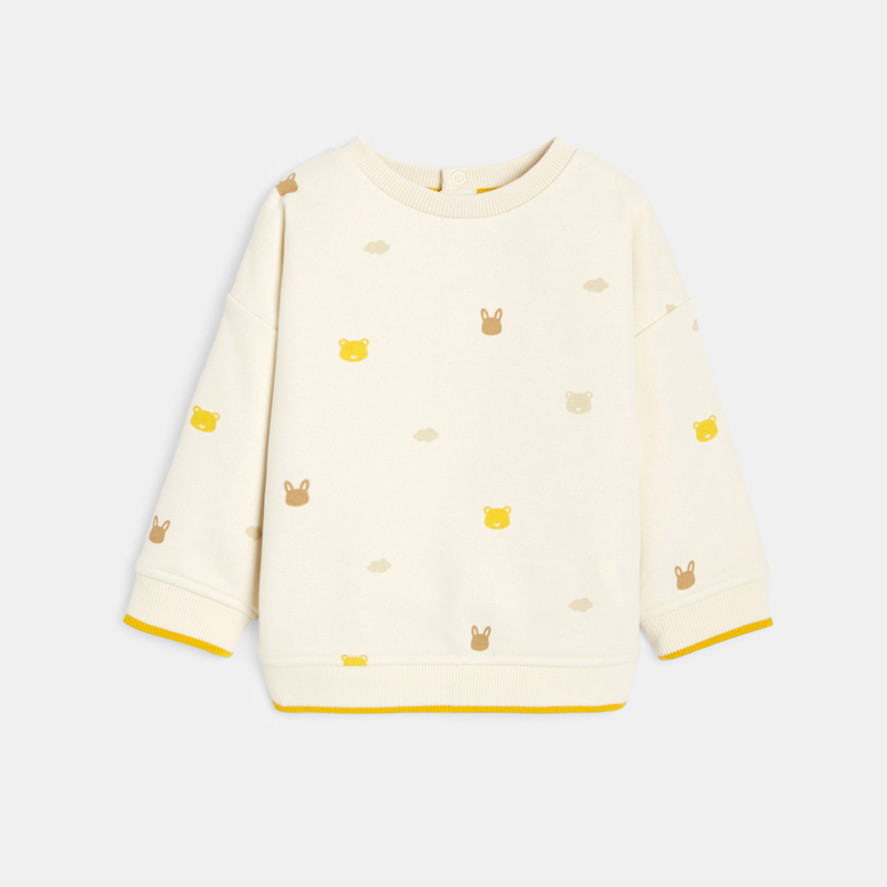 Sweatshirt Tiere beige Kleinkind Junge