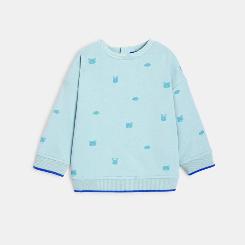 Sweatshirt Tiere blau Kleinkind Junge
