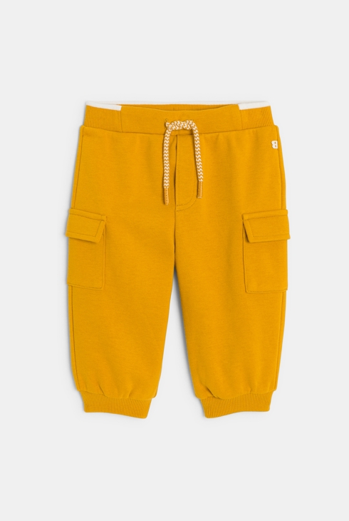 Pantalón de jogging muletón amarillo bebé niña 1
