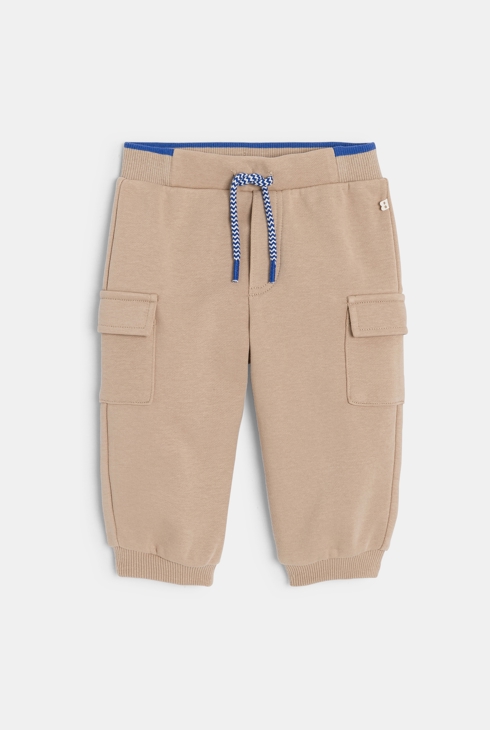 Pantalon de jogging molleton beige bébé fille