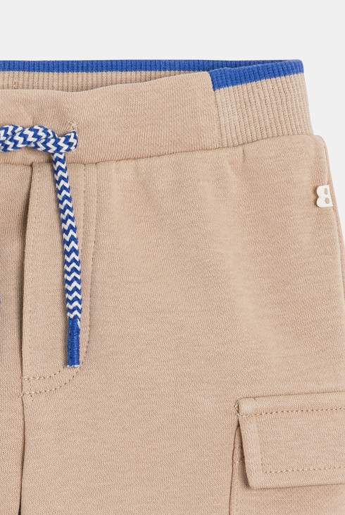 Pantalon de jogging molleton beige bébé fille