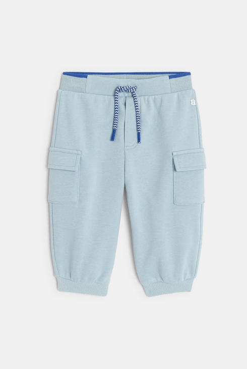 Pantalon de jogging molleton bleu bébé fille