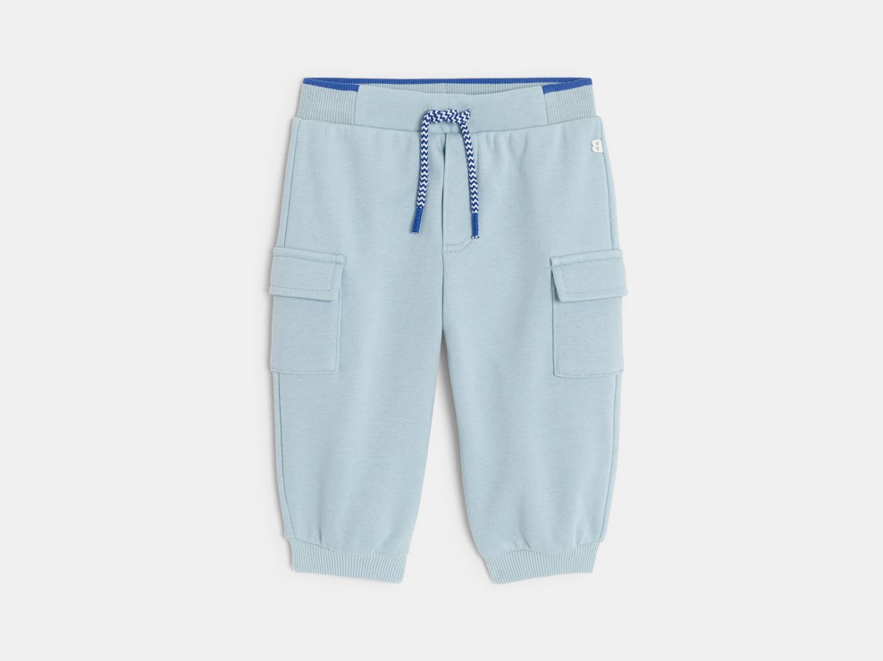 Pantalons de xandall de pelfa blau per a nadó nen 2