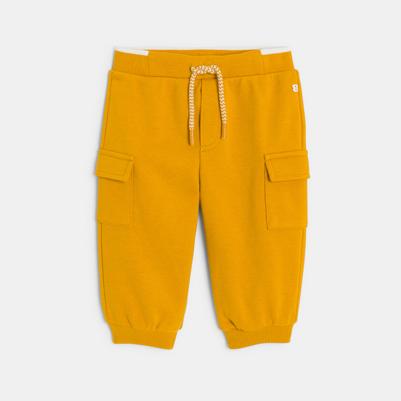 Gelbe Jogginghose aus Fleece für Babyjunge
