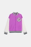 Sweat-shirt teddy campus violet Fille