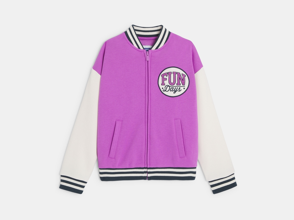 College-Hoodie violett Mädchen 1