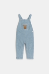 Peto largo a rayas y camiseta conejo azul bebé niño 3