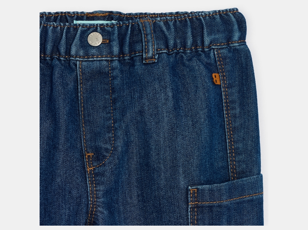 Cargohose Denim blau Kleinkind Junge 2