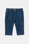 Pantalon cargo denim bleu bébé garçon