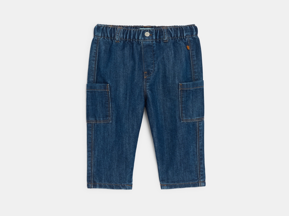 Cargohose Denim blau Kleinkind Junge 1