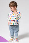 Pantalón a rayas sarga azul bebé niño 1