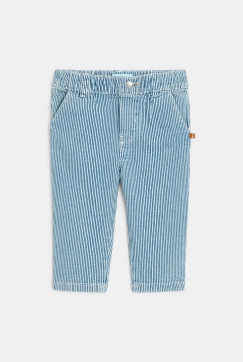 Baby boy's blue twill striped trousers 2