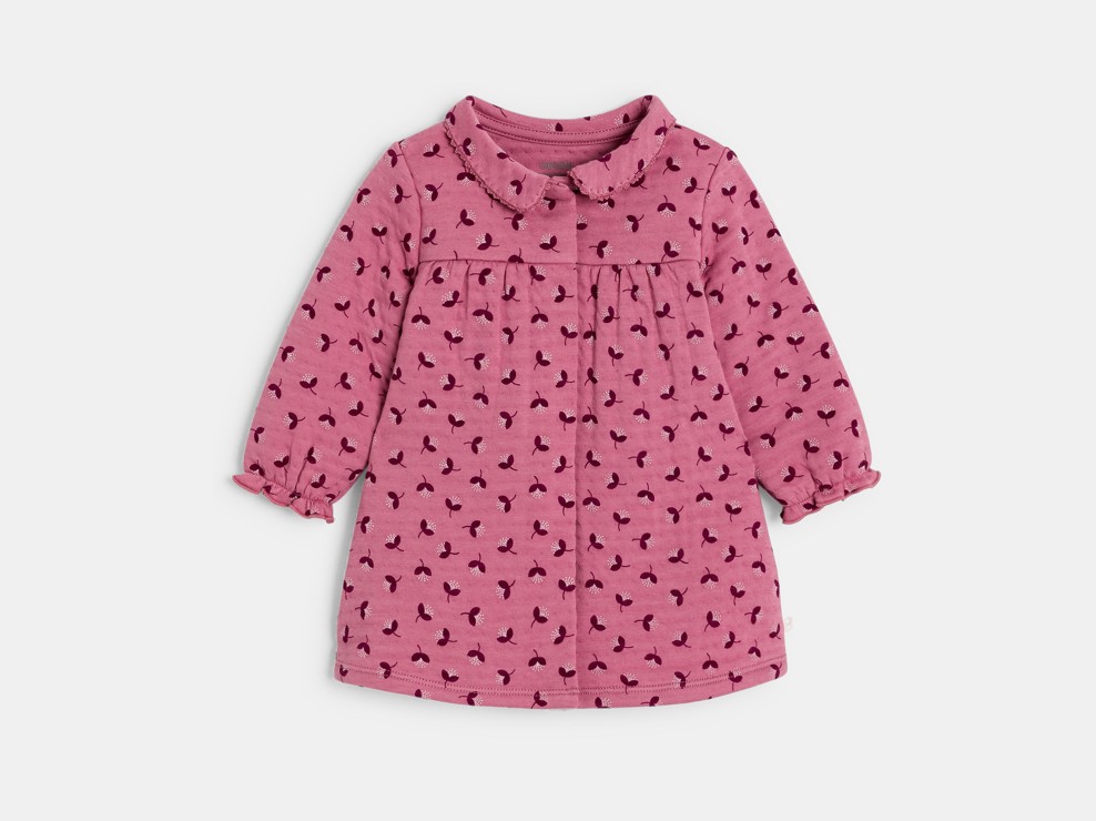 Roze katoenen jurkje met legging voor babymeisjes 2