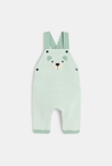 Salopette longue coton fantaisie rayé et body vert bébé garçon 3
