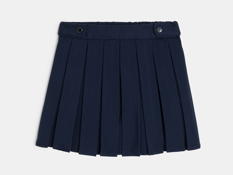 Kort marineblauw plooirokje voor meisjes 1