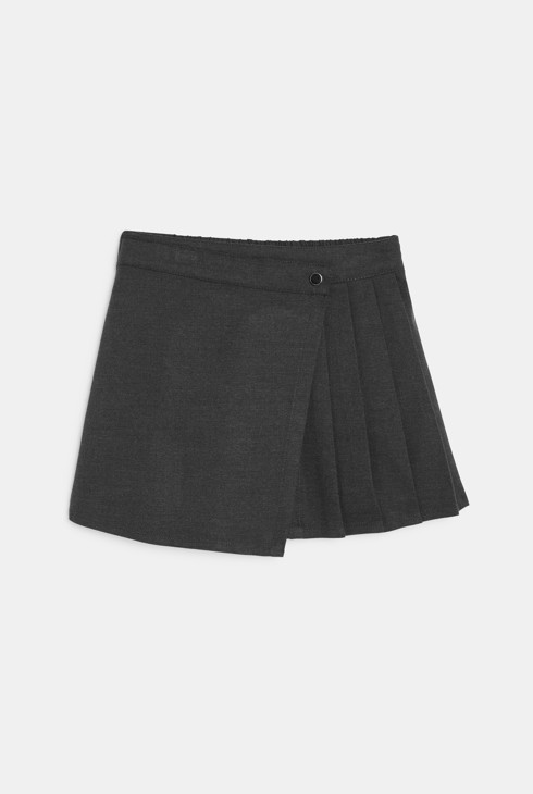 Jupe-short plissée gris Fille
